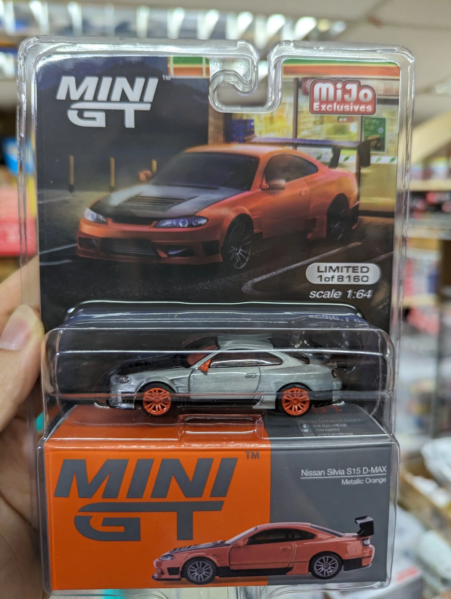 Mini GT Mini GT X Mijo #581 Nissan Silvia S15 D-MAX Metallic Orange Chase