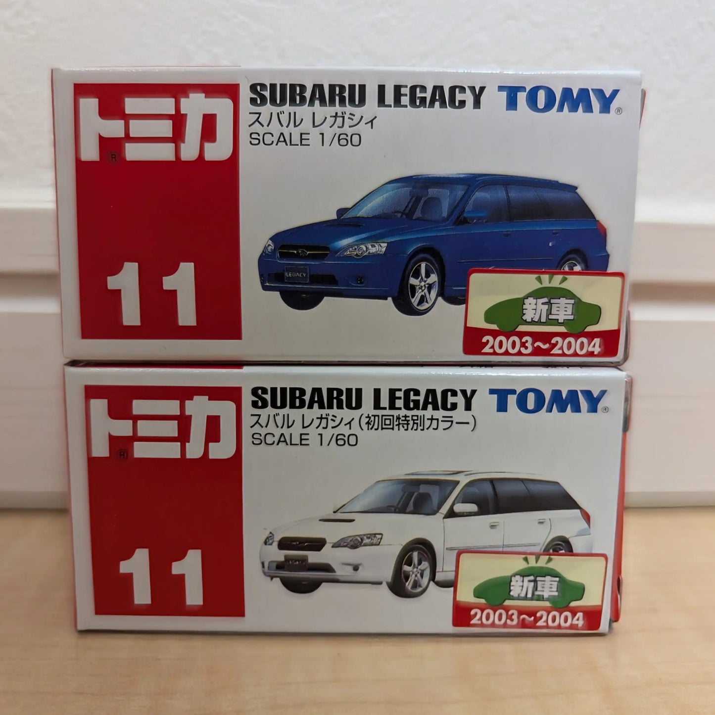 Takara Tomy Tomica 2003 #11 Subaru Legacy set of 2