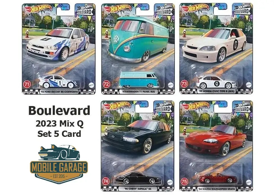 Hot Wheels Boulevard 2023 GJT68-953Q case Set of 5pcs
