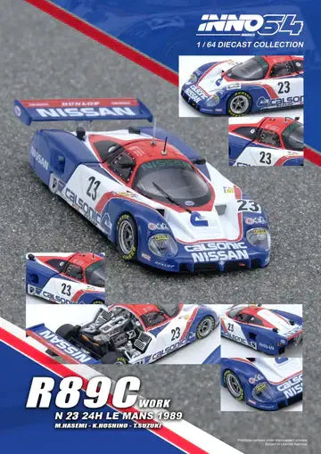 Inno64 INNO64 1/64 NISSAN 1989 LeMans 24h -- #23 Nissan R89C