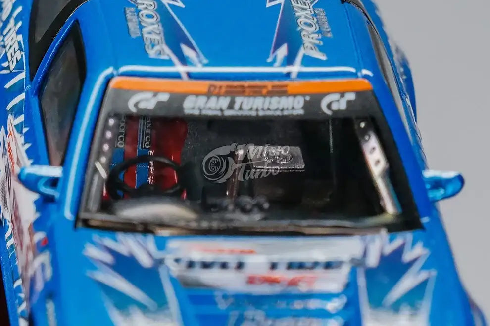 Micro turbo 1:64 Scale Custom Nissan 180SX - Metallic Blue