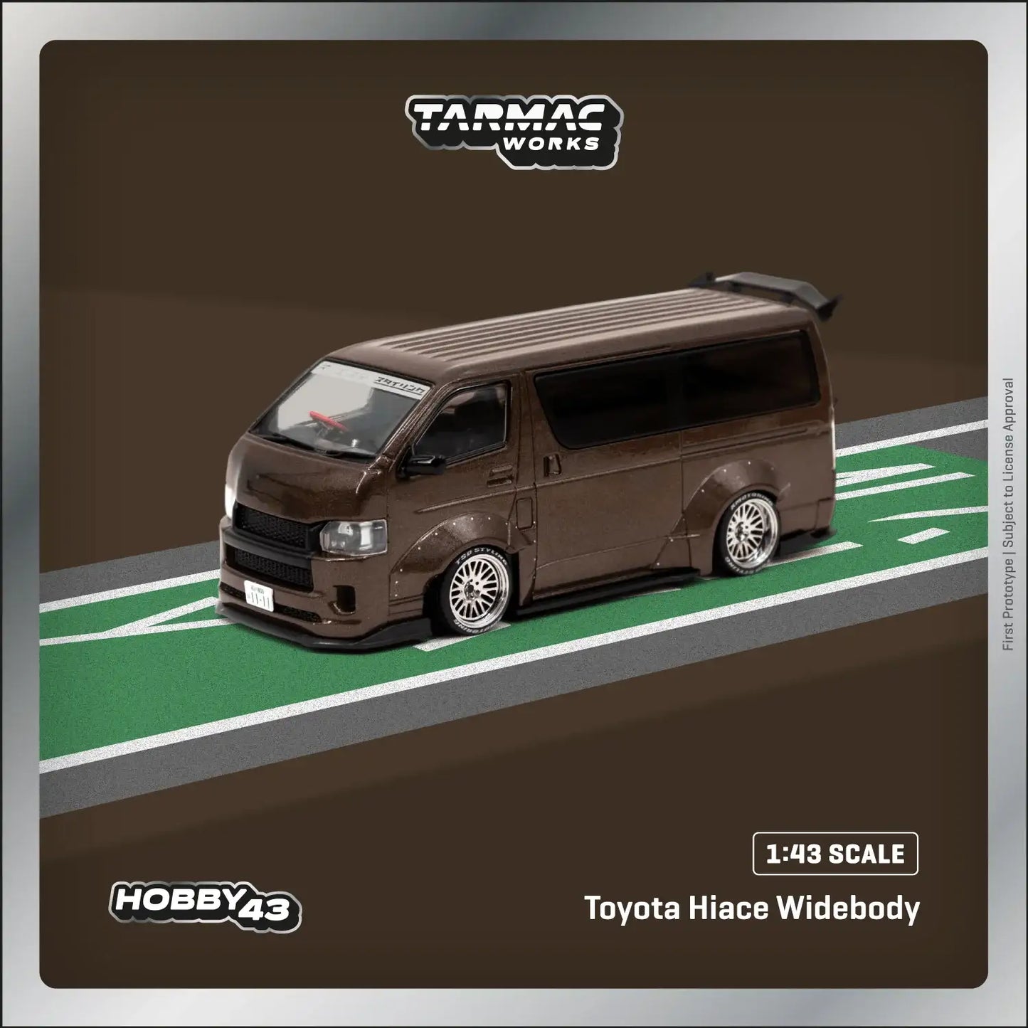 Tarmac Works 1:43 Scale Toyota Hiace Widebody Brown