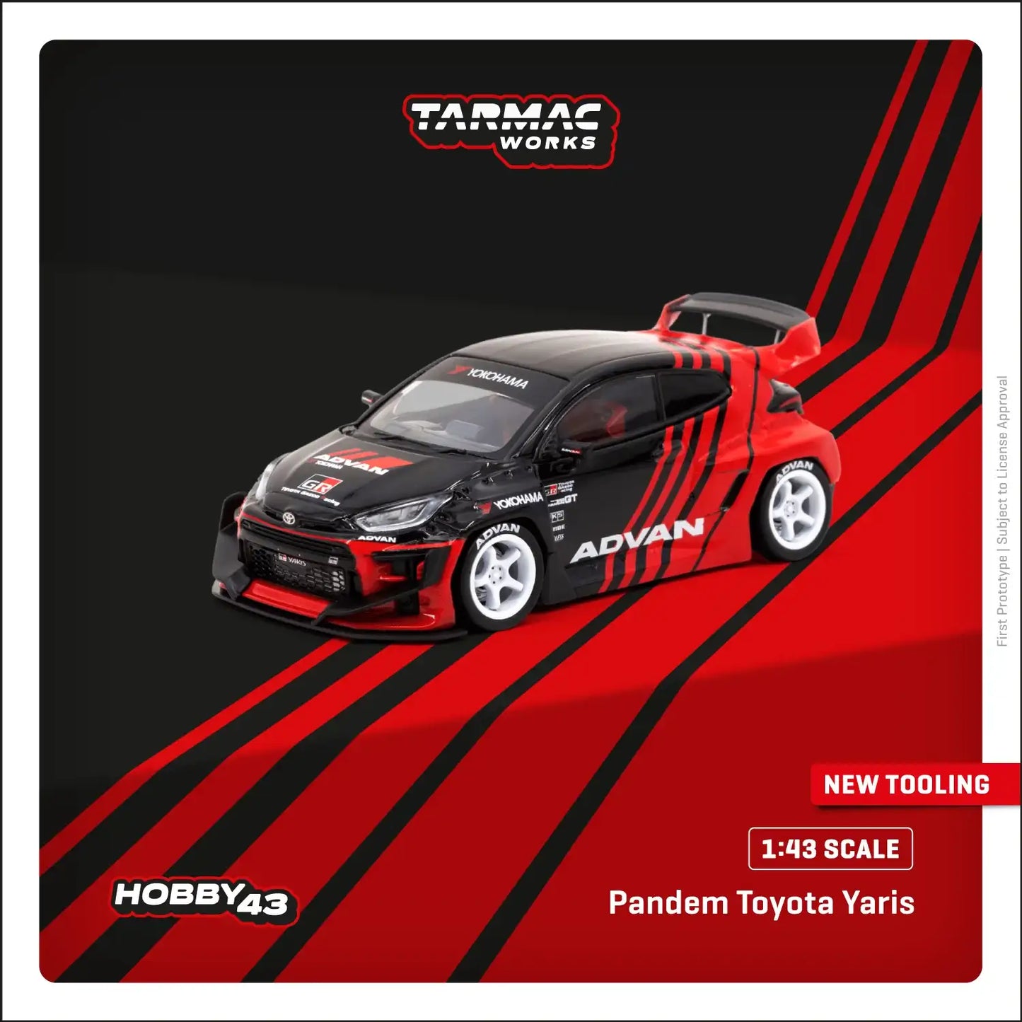 Tarmac Works 1:43 Scale Toyota Pandem Yaris ADVAN
