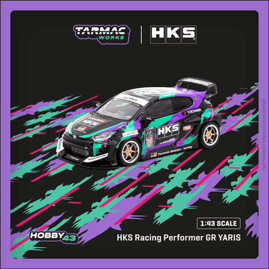 Tarmac Works 1:43 Scale HKS Racing Performer GR YARIS