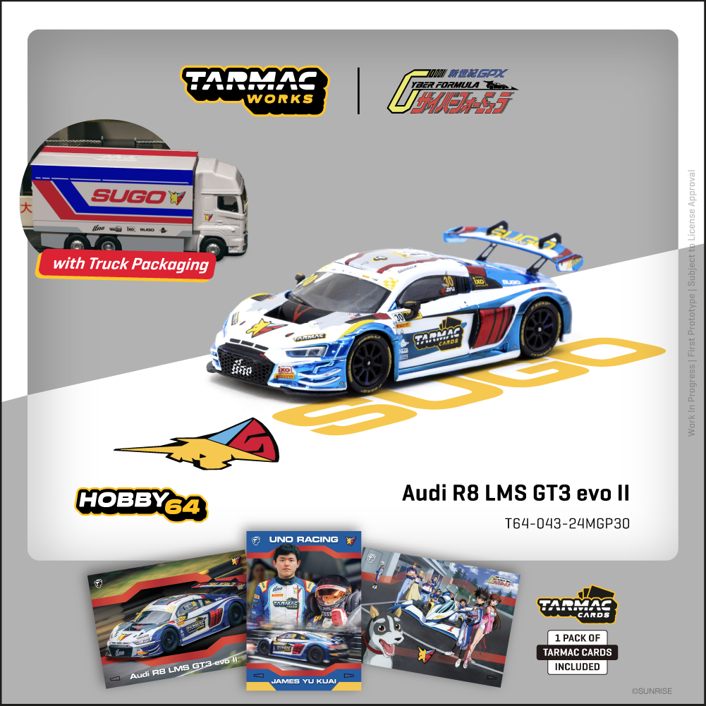 Tarmac Works 1:64 Scale Audi R8 LMS GT3 evo II Macau GT Cup - FIA GT World Cup 2024 Uno Racing James Yu