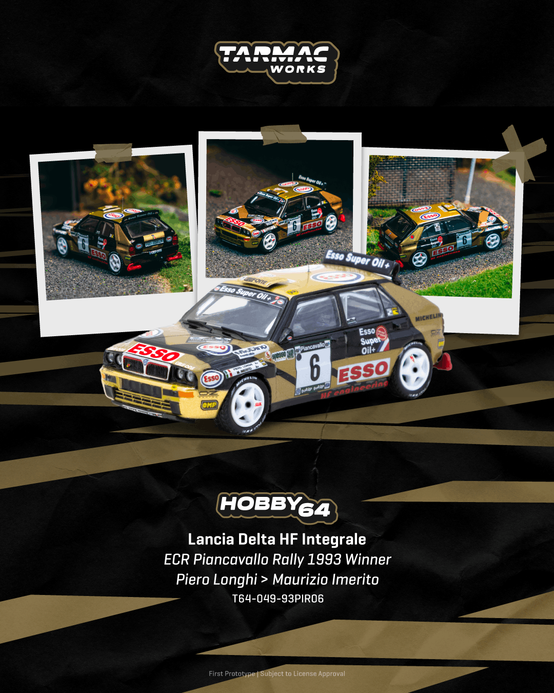 Tarmac Works 1:64 Scale Lancia Delta HF Integrale ECR Piancavallo Rally 1993 Winner