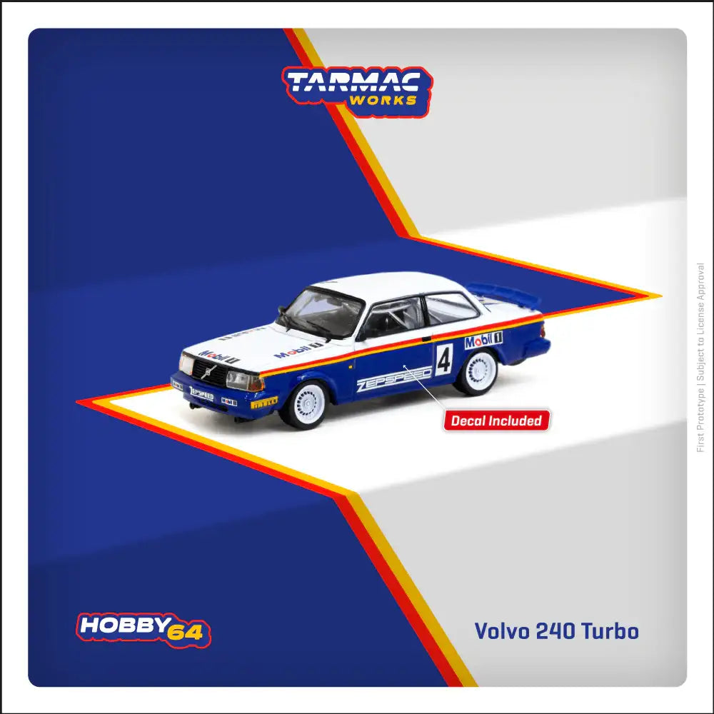 Tarmac Works 1:64 Scale Volvo 240 Turbo Malaysian Group A Championships 1987 Winner Per-Gunnar Andersson
