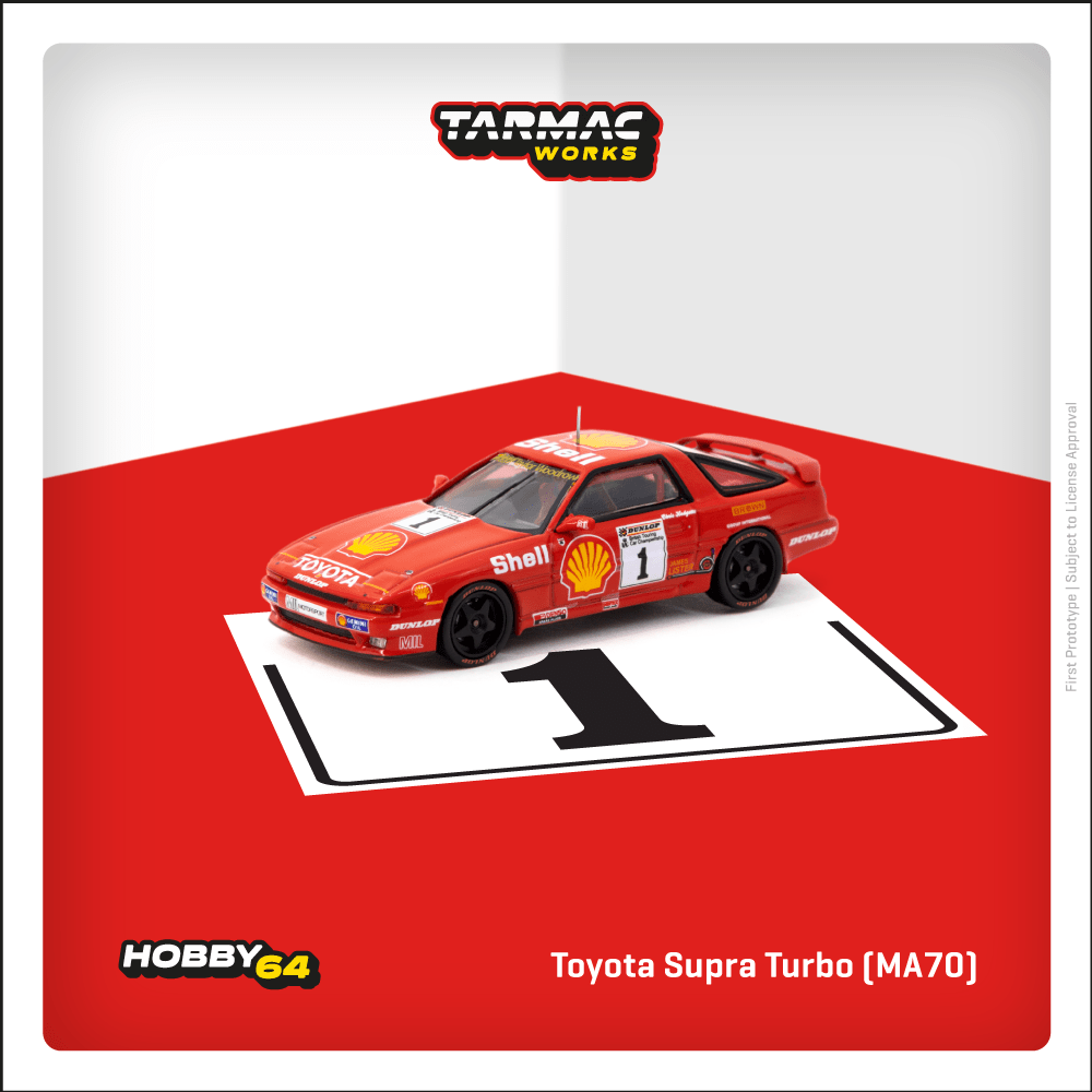 Tarmac Works 1/64 Scale Toyota Supra Turbo (MA70) BTCC 1988 Chris Hodgetts