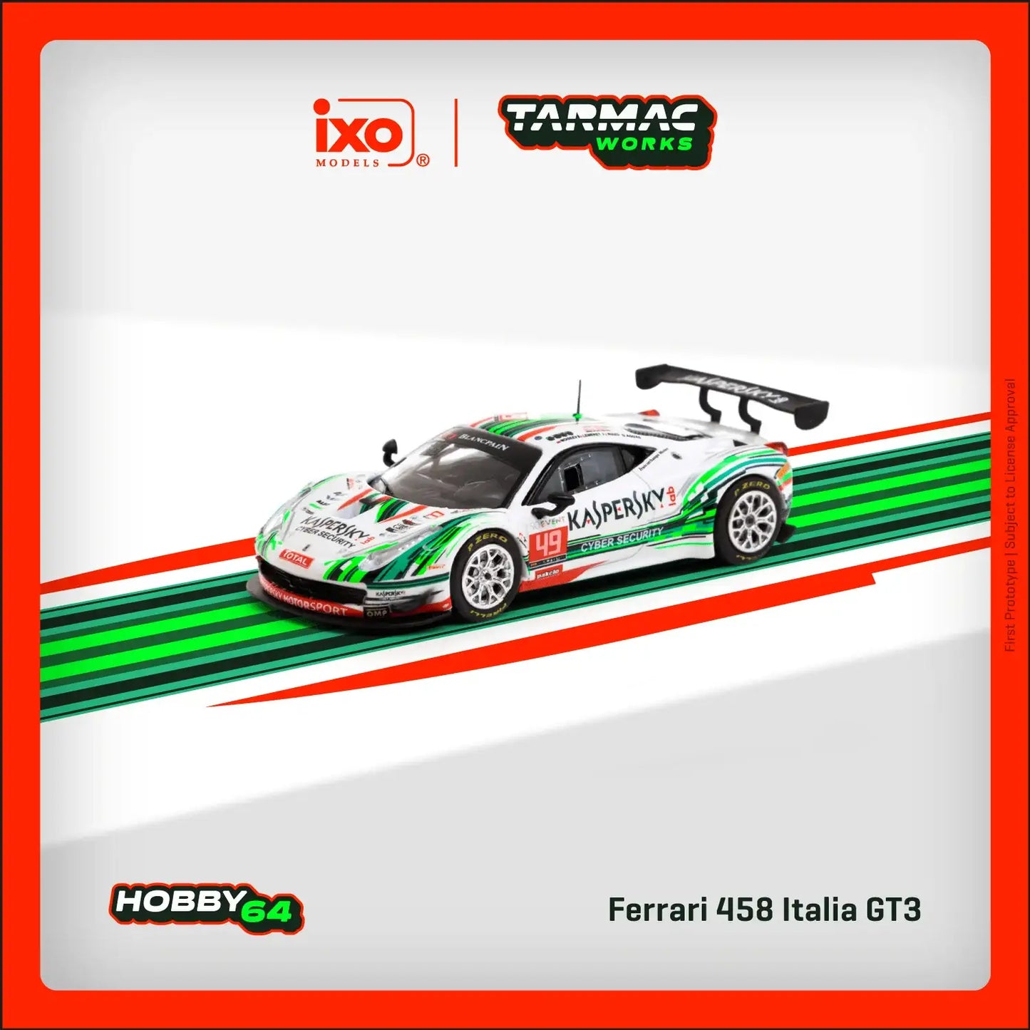 Tarmac Works 1:64 Ferrari 458 Italia GT3 24 hours of Spa 2016 S. Lemeret / R. Aguas / A. Moiseev / D. Rizzo