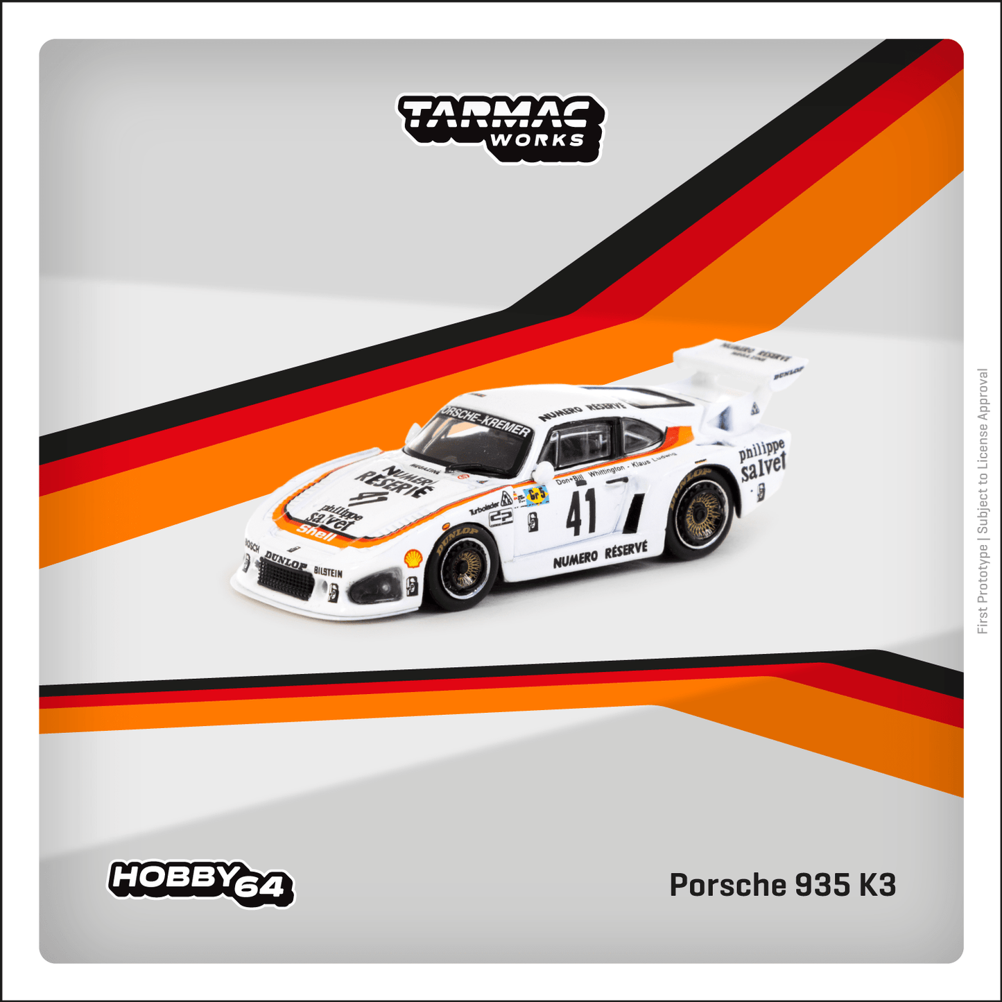 Tarmac Works 1:64 scale Porsche 935 K3 24h of Le Mans 1979 - Winner K. Ludwig / D. Whittington / B. Whittington