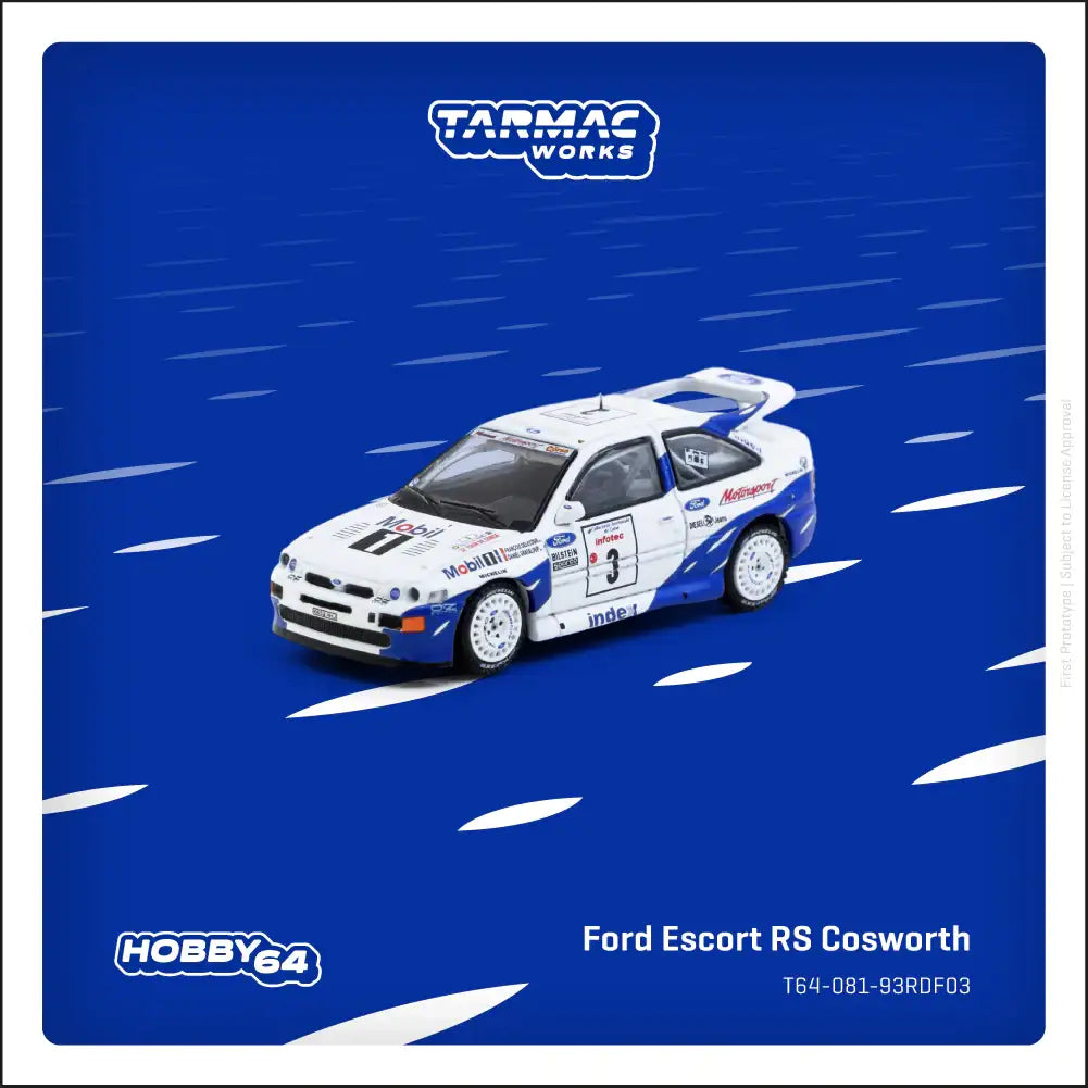 Tarmac Works 1:64 Scale Ford Escort RS Cosworth Tour de Corse - Rallye de France 1993 Winner François Delecour / Daniel Grataloup
