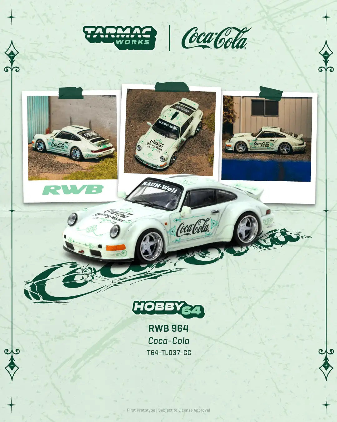Tarmac Works 1:64 Scale RWB 964 Coca-Cola