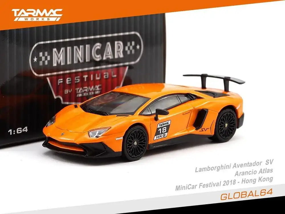 Tarmac Works 1:64 Lamborghini Aventador SV Arancio Atlas