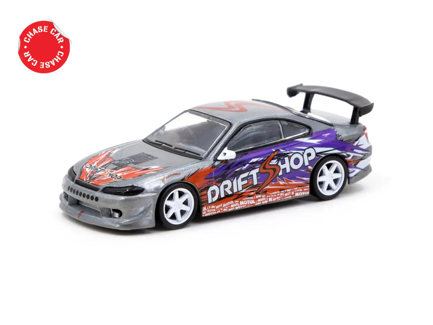 Tarmac Works 1/64 VERTEX Nissan Silvia S15 DriftShop European Drift Championship Chase