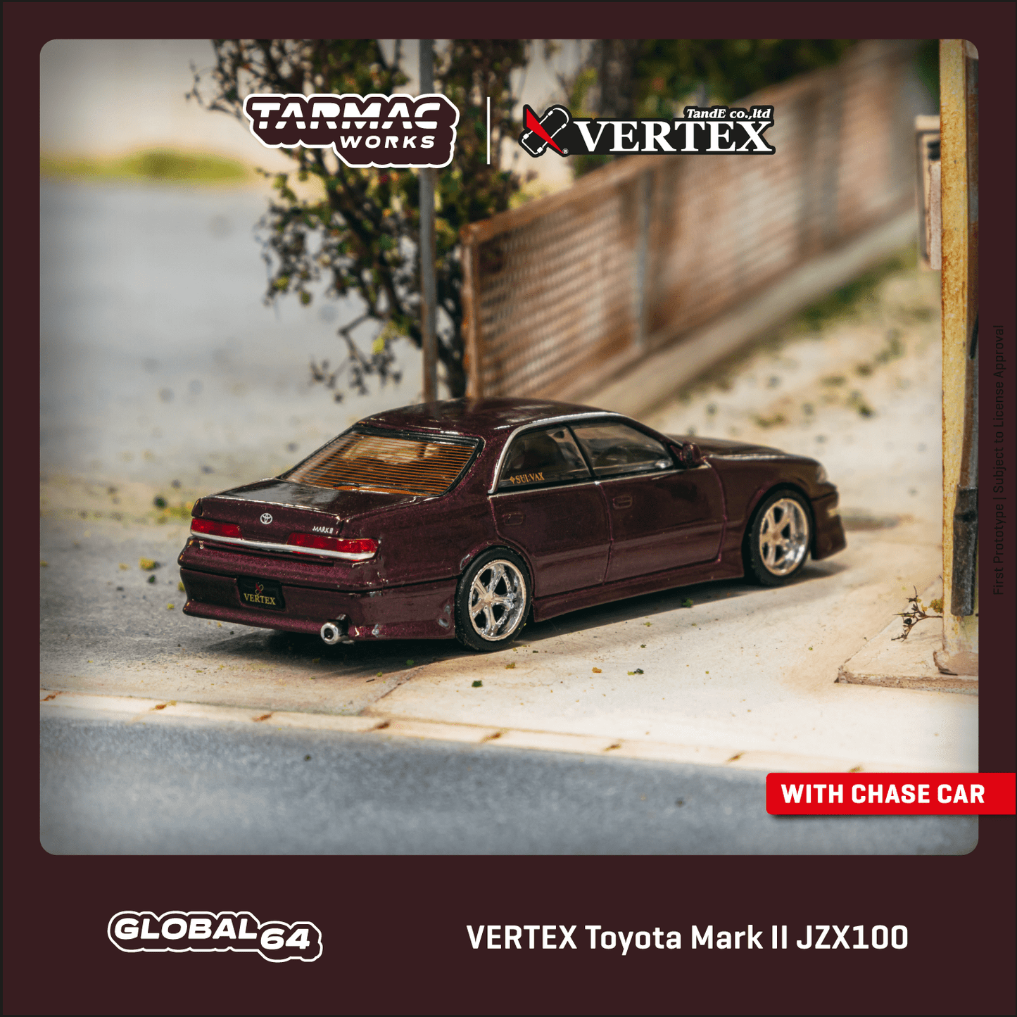 Tarmac Works VERTEX Toyota Mark II JZX100 Purple Metallic