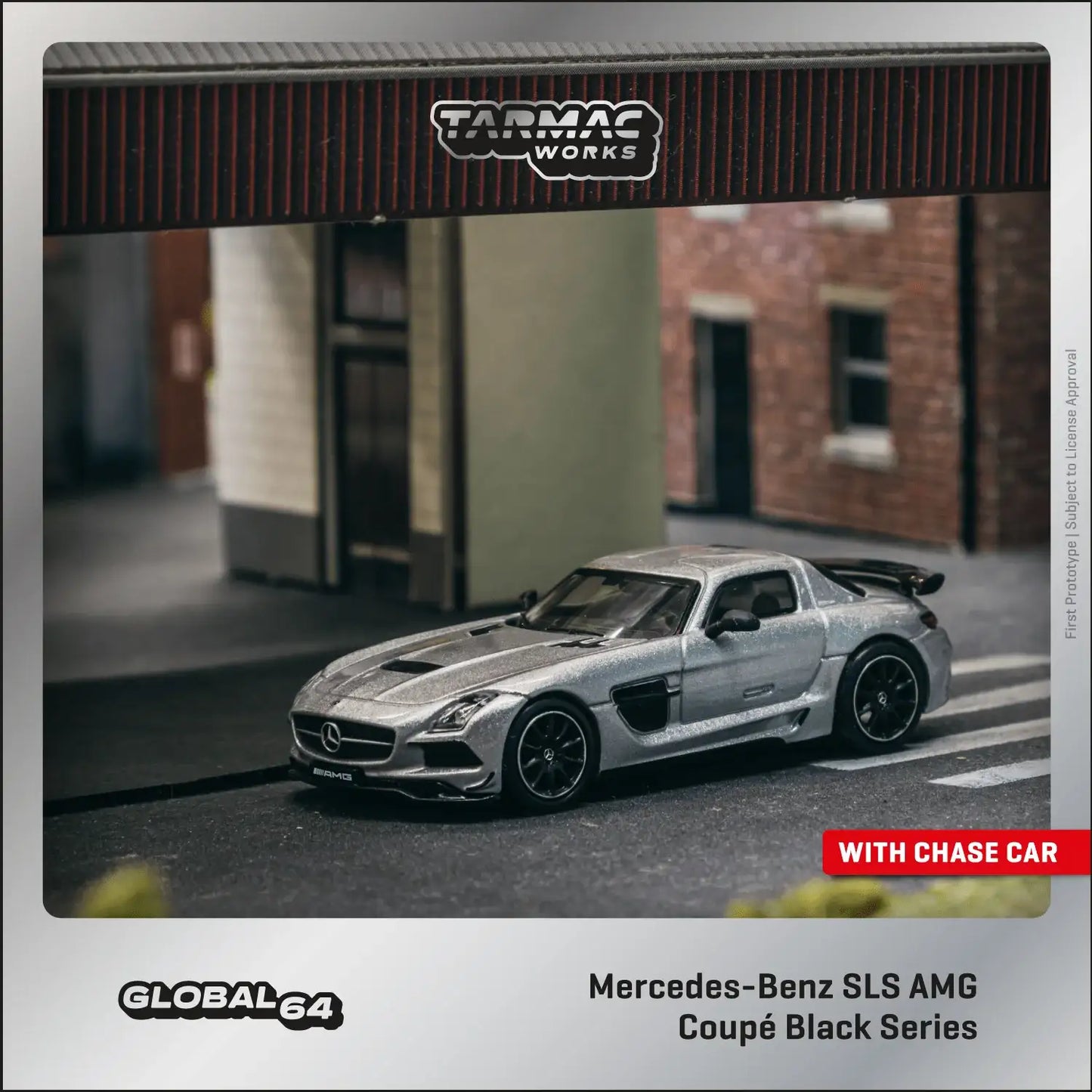 Tarmac works 1:64 Mercedes-Benz SLS AMG Coupé Black Series Silver Metallic Normal