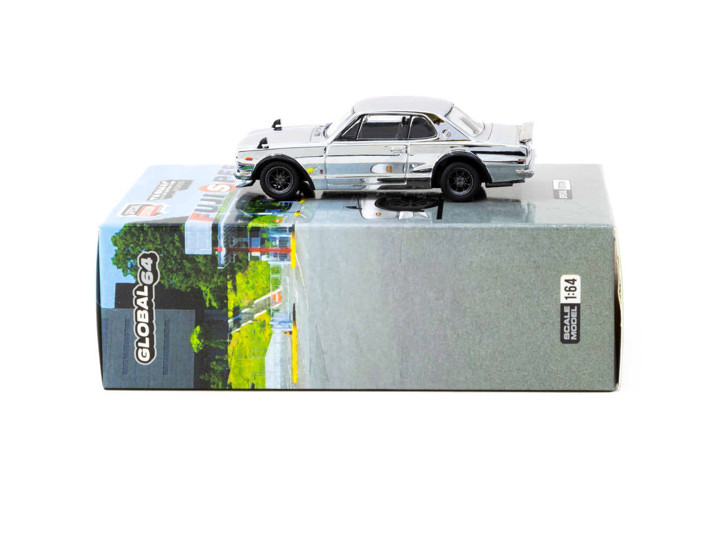 Tarmac Works 1:64 Scale Nismo Festival 2024 at Fuji Speedway Exclusive Skyline HT 2000GT-R, Silver Chrome *** Special Edition ***