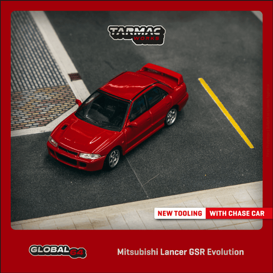 Tarmac Works Scale 1:64 Mitsubishi Lancer GSR Evolution Red