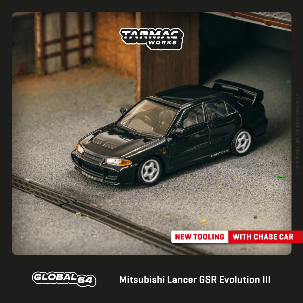 Tarmac Works Scale 1:64 Mitsubishi Lancer GSR Evolution Black
