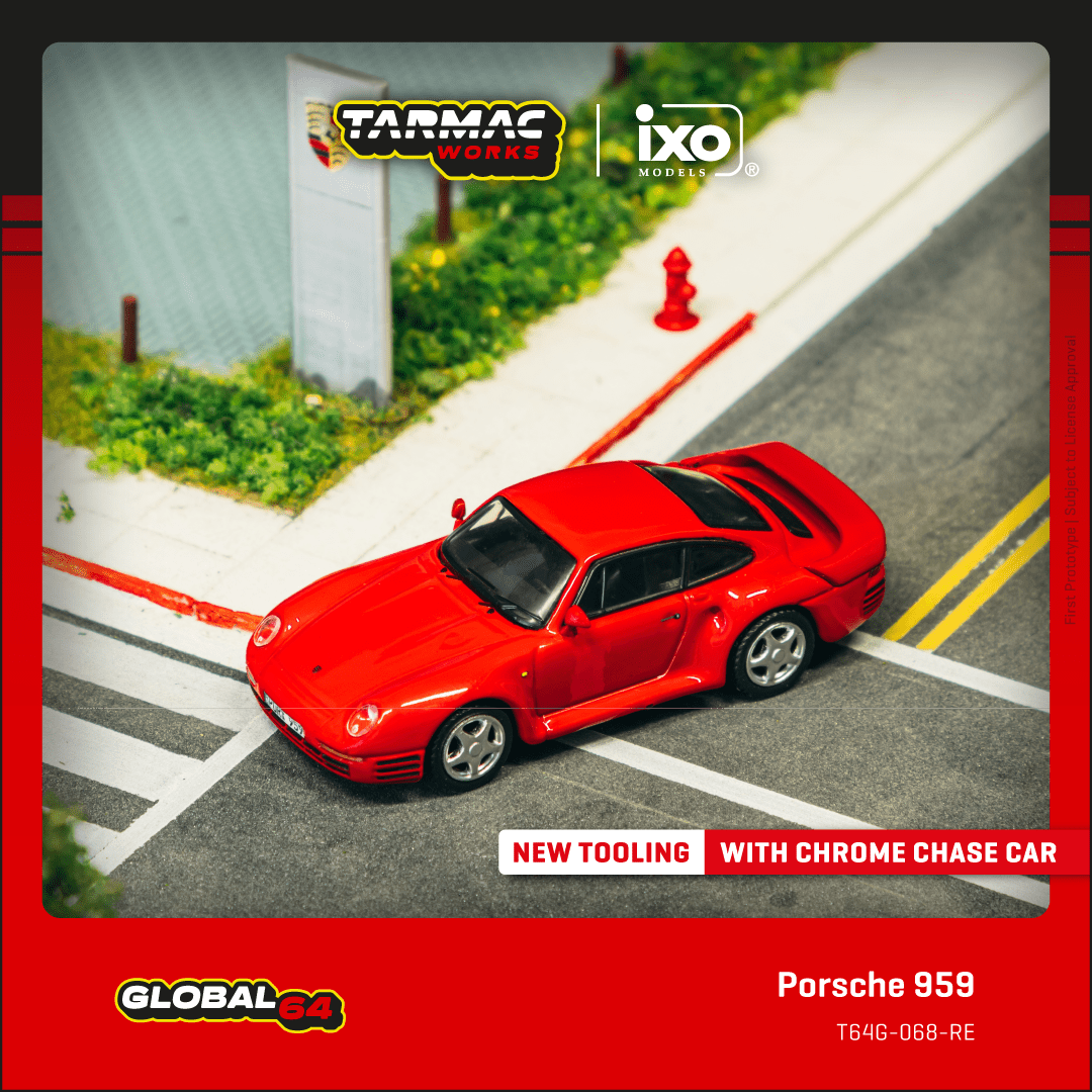 Tarmac Works 1:64 Scale Porsche 959 Red