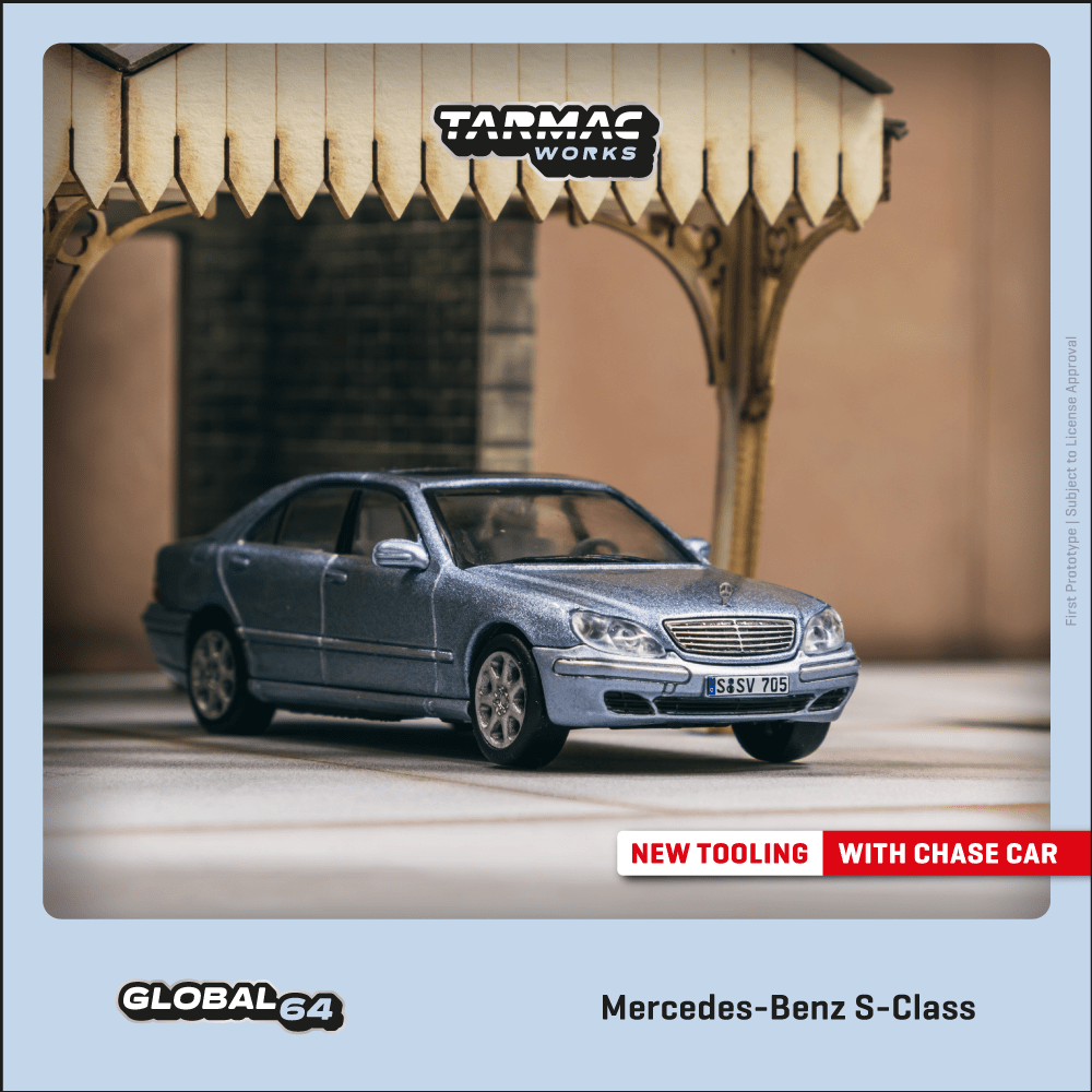 Tarmac Works Scale 1:64 Mercedes-Benz S-Class Horizon Blue Metallic