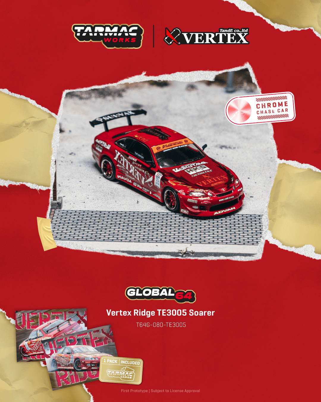 Tarmac Works 1:64 Scale VERTEX Ridge TE3005 Soarer