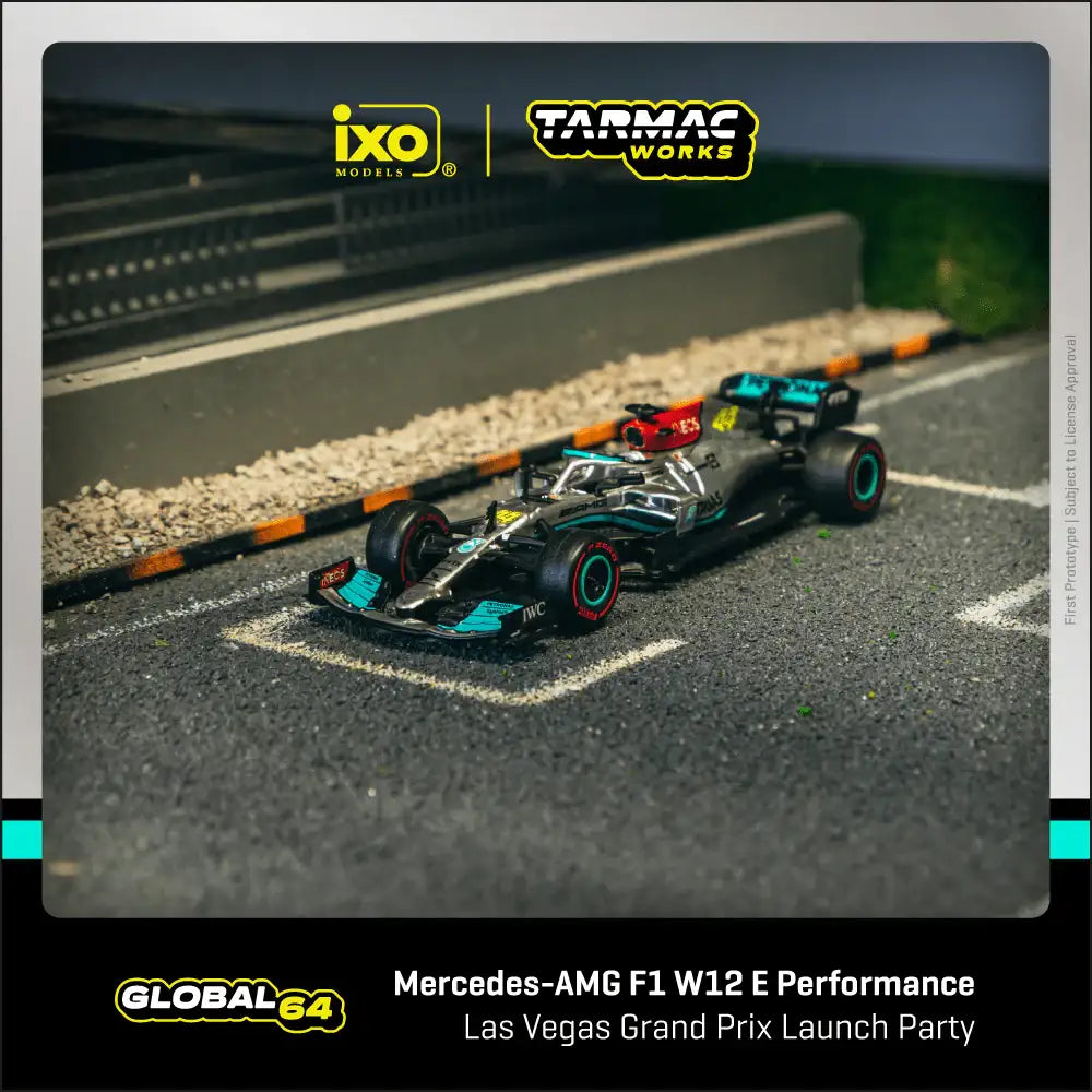 Tarmac Works 1:64 Scale Mercedes-AMG F1 W12 E Performance Las Vegas Grand Prix Launch Party