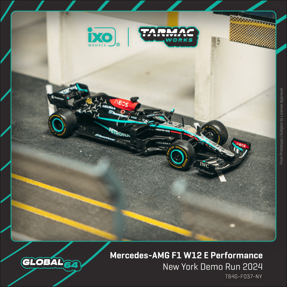 Tarmac Works 1:64 Scale Mercedes-AMG F1 W12 E Performance New York Demo Run 2024 Lewis Hamilton
