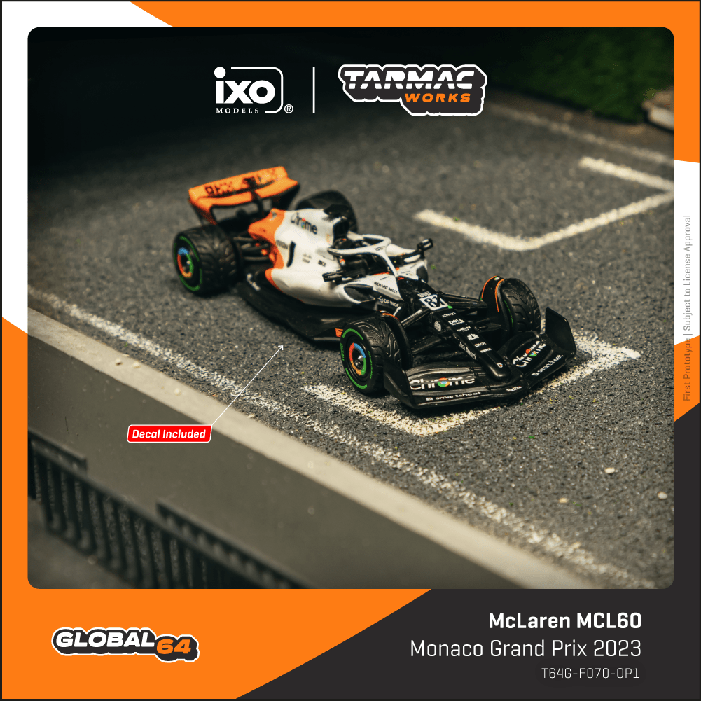 Tarmac Works 1:64 Scale McLaren MCL60 Monaco Grand Prix 2023 Oscar Piastri