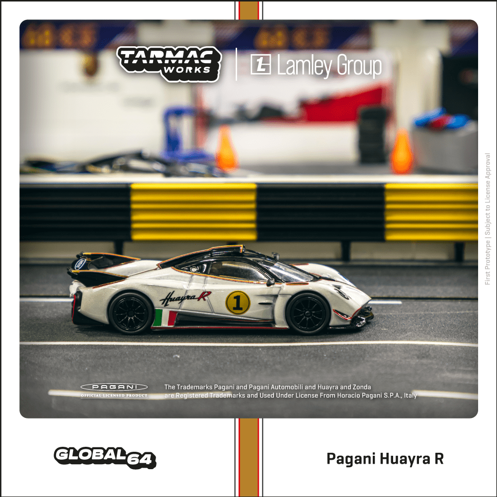 Tarmac Works 1:64 Scale Pagani Huayra R Bianco Benny - Lamley Special Edition