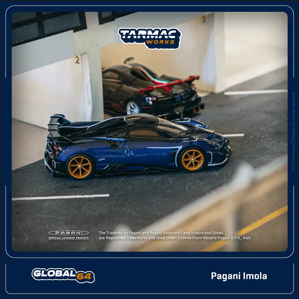 Tarmac Works 1:64 Scale Pagani Imola Blu Argentina T64G-TL046-BL