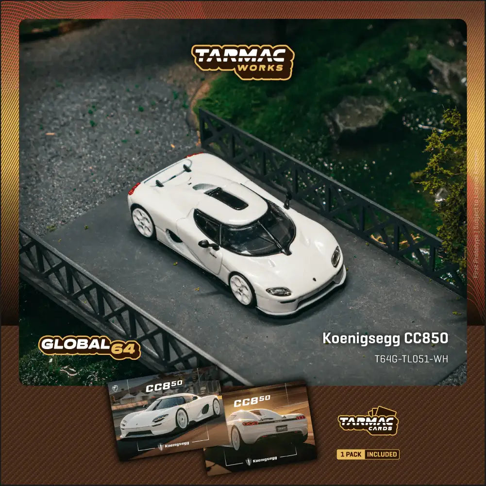 Tarmac Works 1:64 Scale Koenigsegg CC850 White