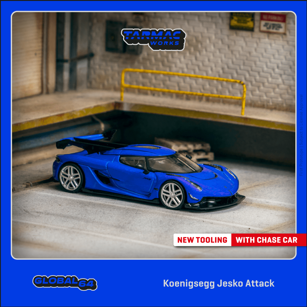 Tarmac Works 1:64 Scale Koenigsegg Jesko Attack Blue T64G-TL052-BL