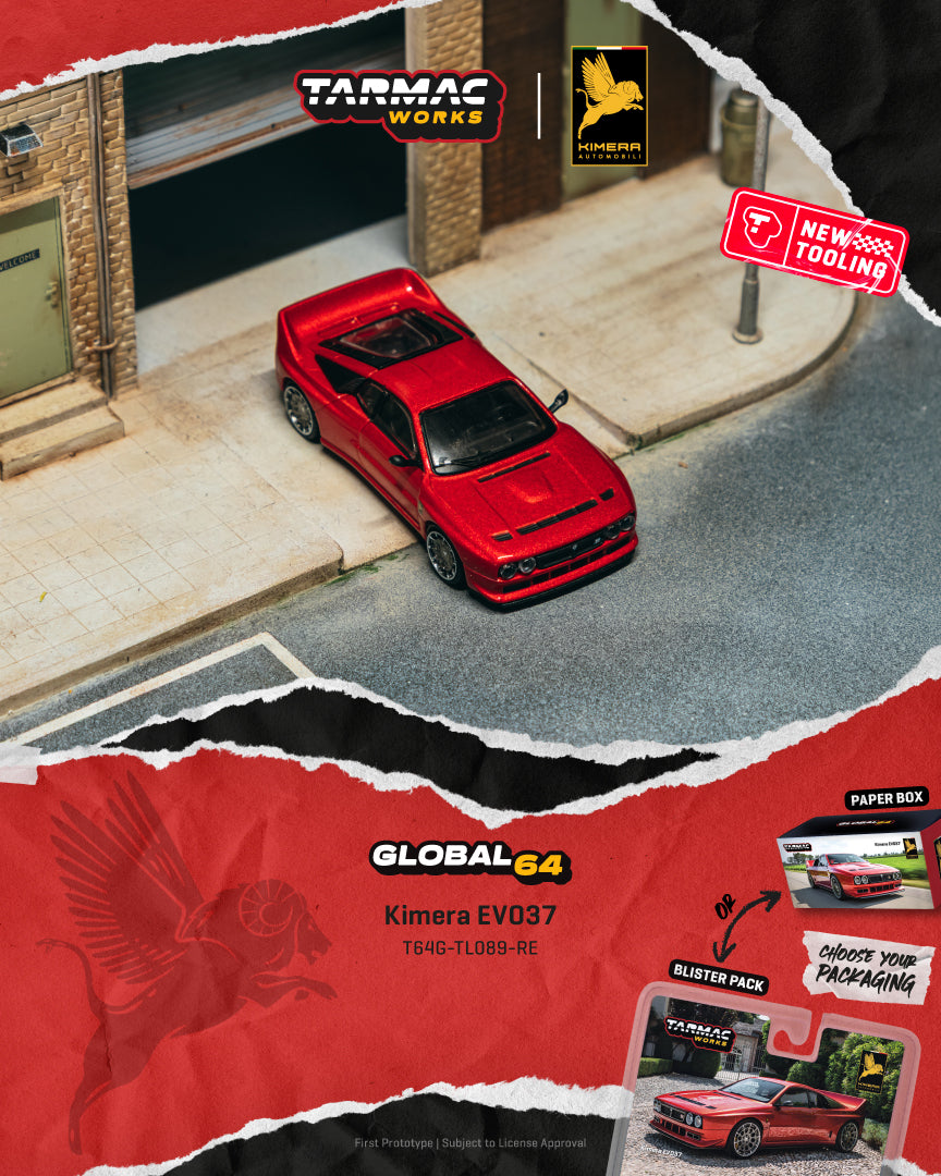 Tarmac Works Global64 Kimera EVO37 Red-Tarmac Works-Global64-Mobile Garage HK
