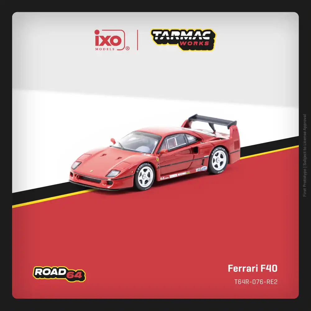 Tarmac Works 1:64 Scale Ferrari F40 Red