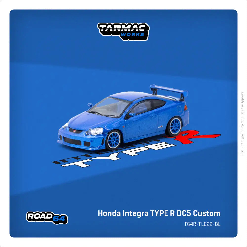 Tarmac Works 1:64 Honda Integra TYPE R DC5 Custom Blue Metallic
