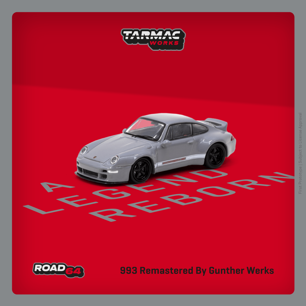 Tarmac Works 1:64 993 993 Remastered By Gunther Werks Grey T64R-TL054-GY
