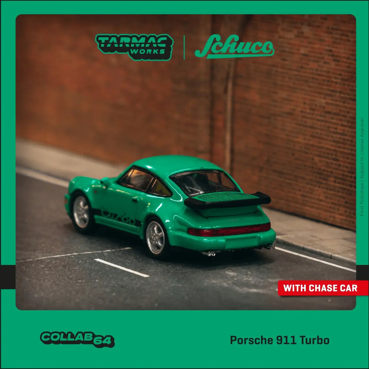 Tarmac Works X Schuco 1:64 Scale Porsche 911 Turbo Green