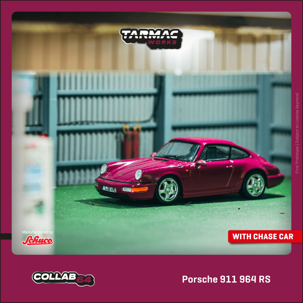 Tarmac Works x Schuco 1:64 Scale Porsche 911 964 RS Ruby Star