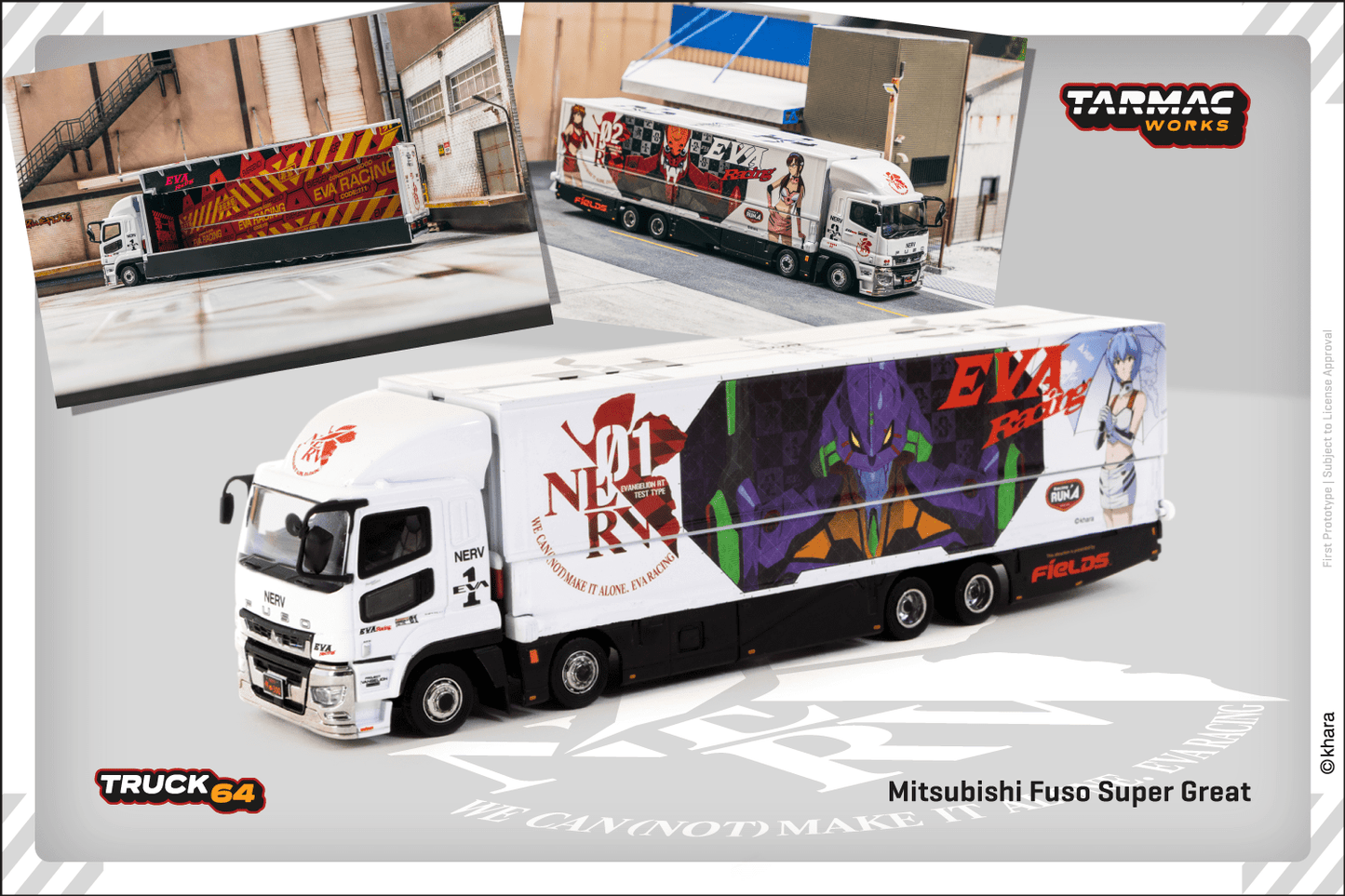 Tarmac Works 1:64 Scale Mitsubishi Fuso Super Great EVA Racing T64T-TL001-EVA