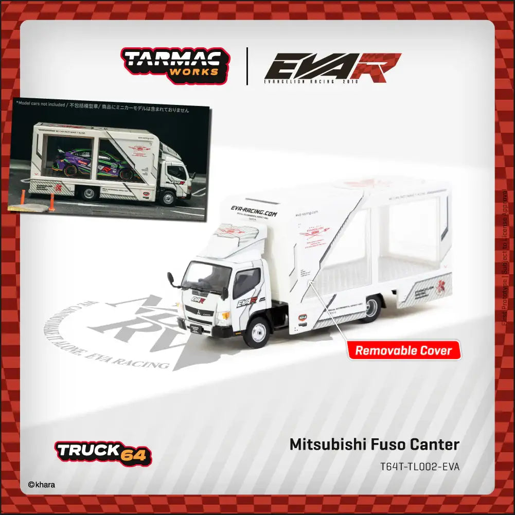 Tarmac Works 1:64 Scale Mitsubishi Fuso Canter EVA Racing