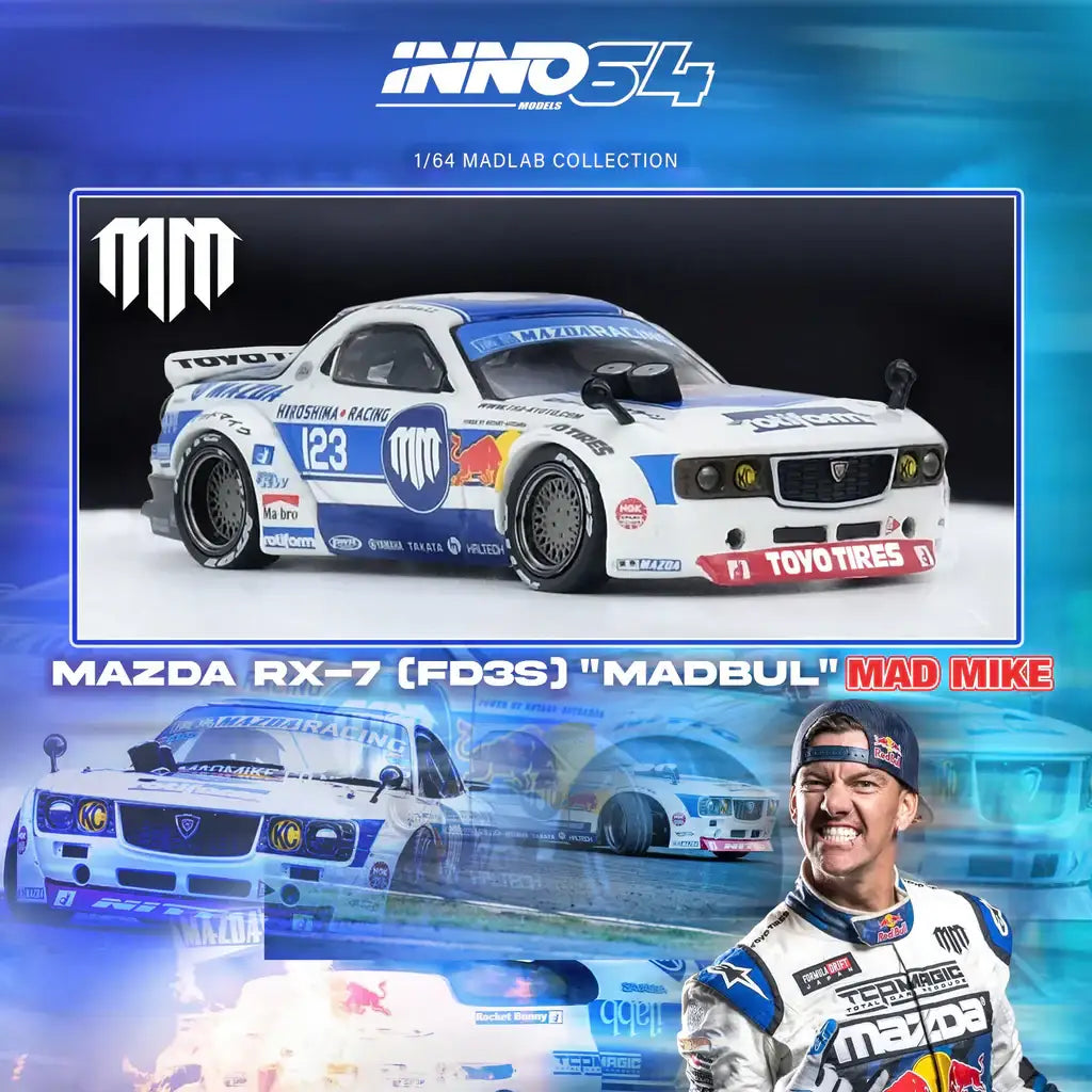 INNO64 1/64 Mazda RX7 (FD3S) PANDEM MadLab Mad Mike