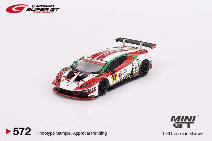 Mini GT Mini GT 1:64 Scale #572 Lamborghini Huracan GT3 EVO #88 JLOC Super GT 2022