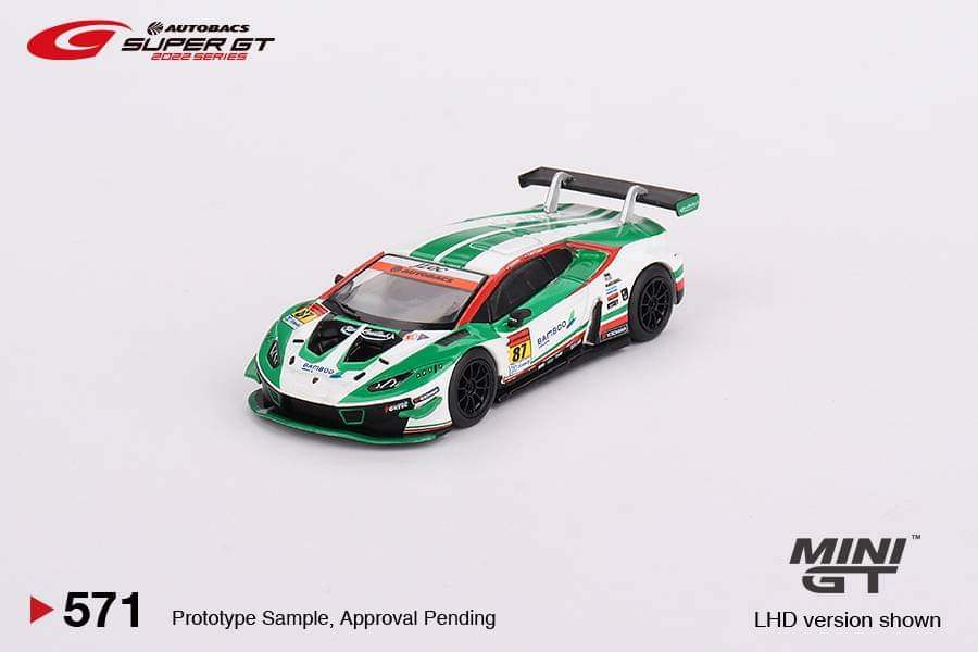 Mini GT Mini GT 1:64 Scale #571 Lamborghini Huracan GT3 EVO #87 JLOC Super GT 2022