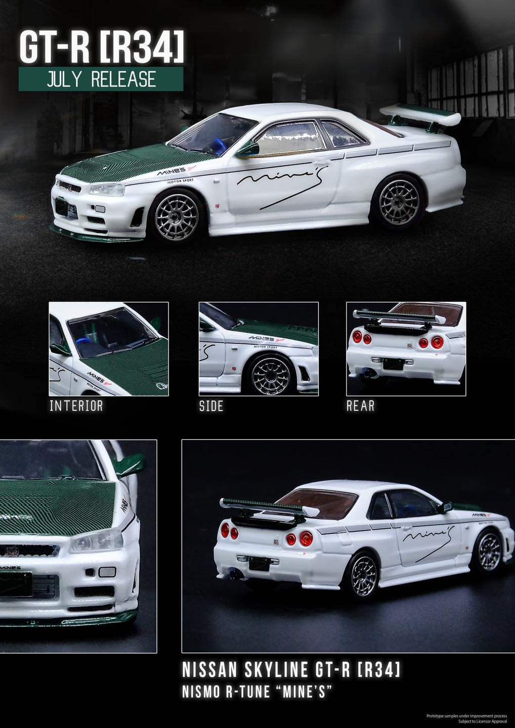 INNO64 1/64 NISSAN SKYLINE GT-R (R34) NISMO R-TUNE Mine's