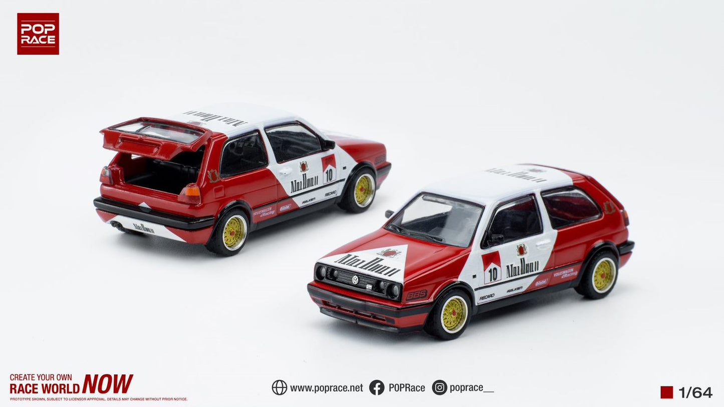 Pop Race 1:64 Scale Golf GTI Red/White