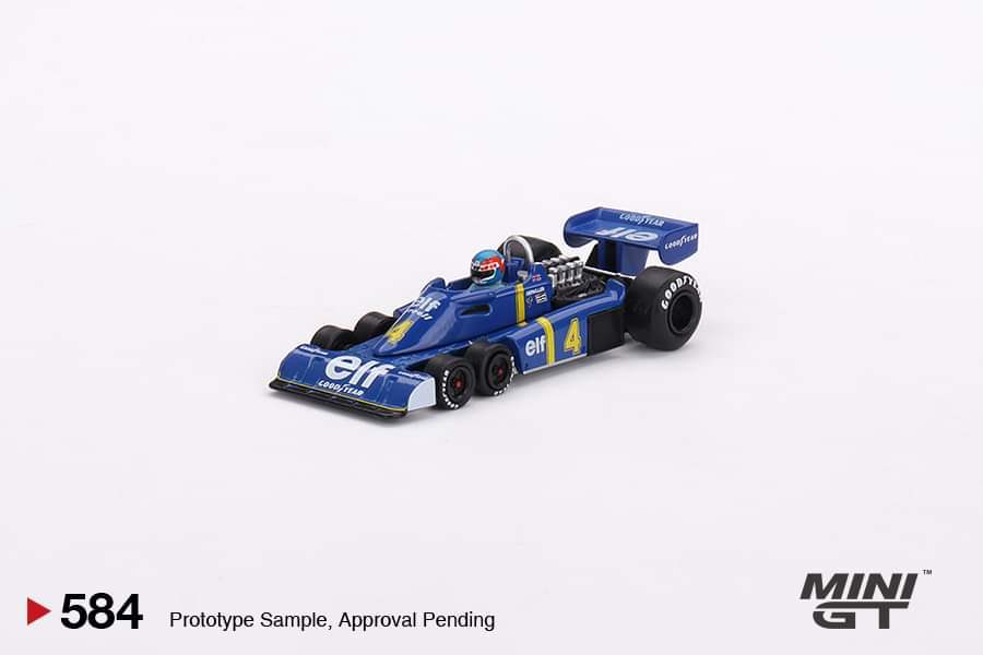 Mini GT MINI GT #584 Tyrrell P34 #4 Patrick Depailler 1976 Swedish GP 2nd Place