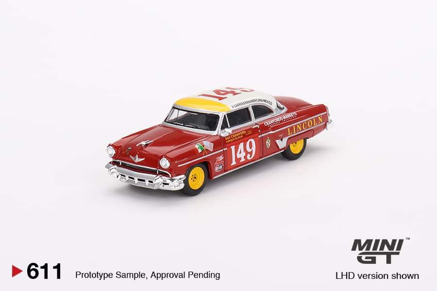 Mini GT MINI GT #611 Lincoln Capri 1954 Carrera Panamericana Class Winner #149