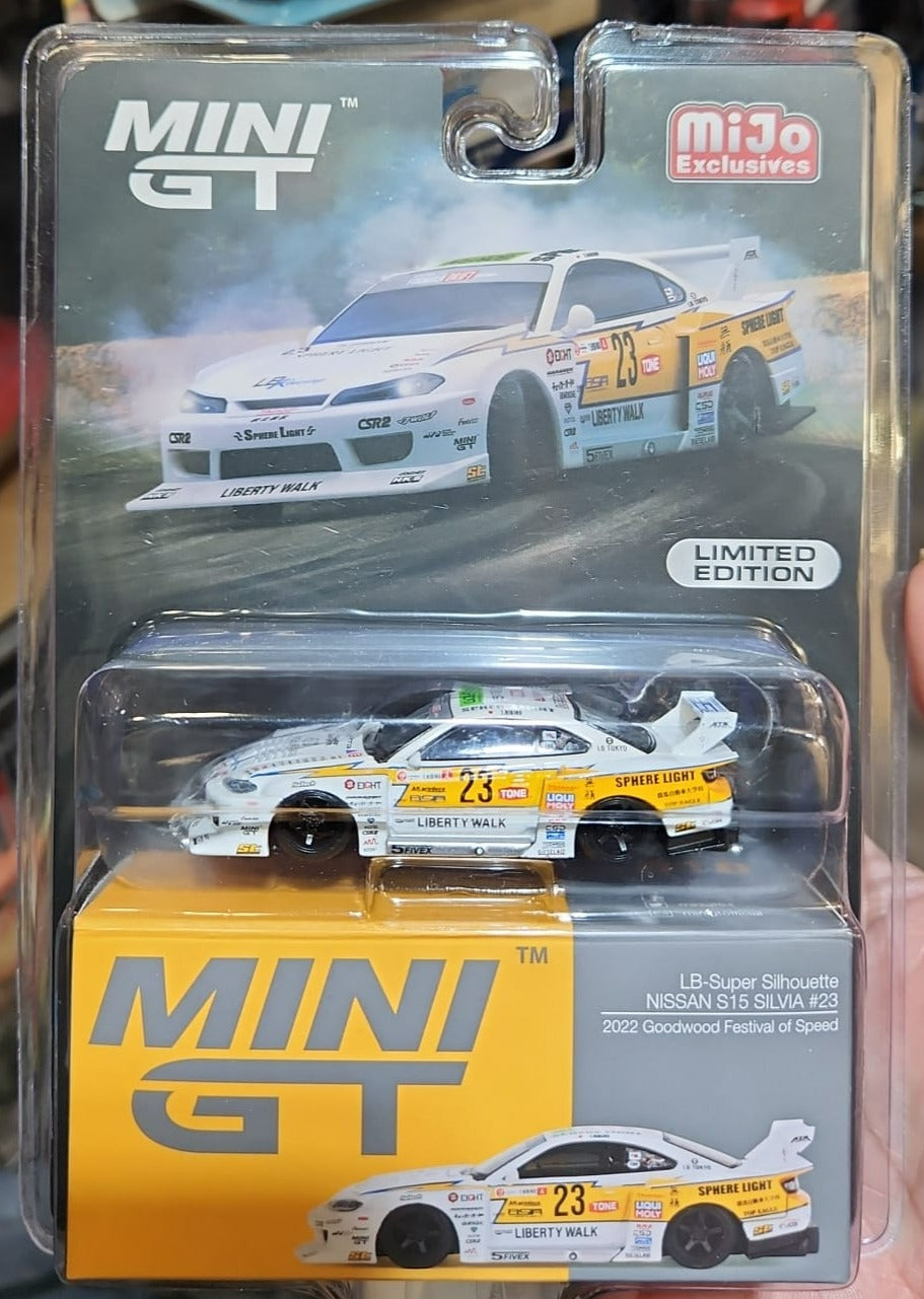 MINI GT X Mijo #618 Nissan LB-Super Silhouette S15 Silva #23 2022 Goodwood Festival of speed
