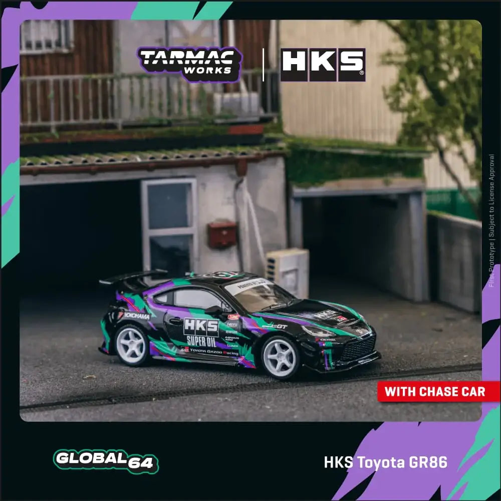 Tarmac Works 1:64 HKS Toyota GR86 Black